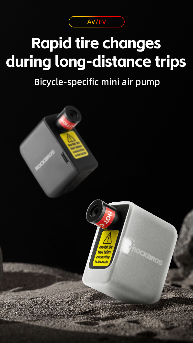 ROCKBROS Bomba Eléctrica Inalámbrica De Alta Presión Portátil Llena De
