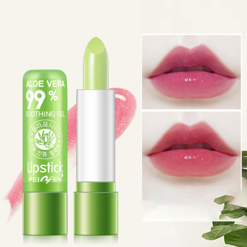 Aloe Vera Jelly Color-changing Lipstick Moisturizing Moisturizing Temperature-proof Temperature @-