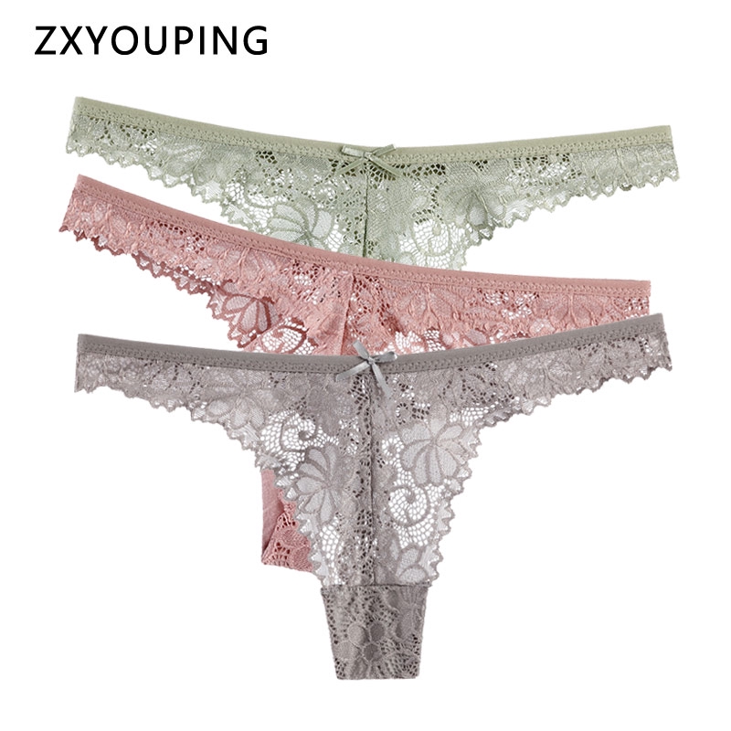 Womens Ladies Sexy Lace Thongs Seamless Underwear Hollow Lace