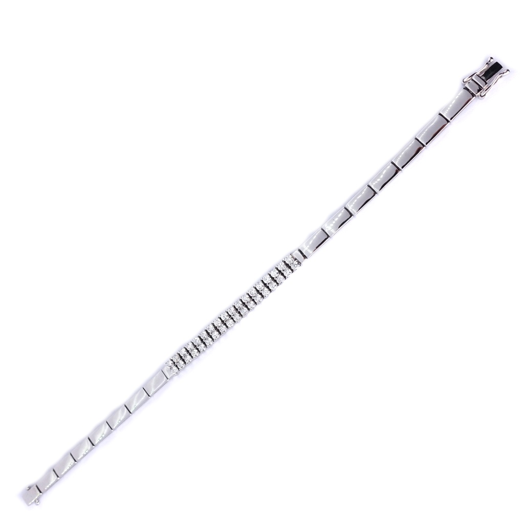 Citigems 14K White Gold Classic Tennis Diamond Bracelet