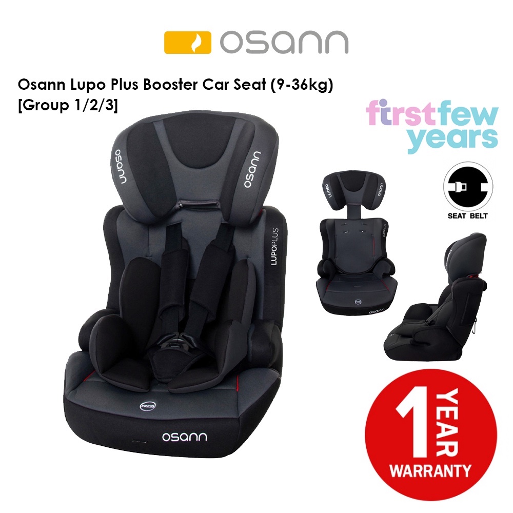 Osann Lupo Plus Booster Car Seat [ECE Group 1/2/3] (9-36kg) - Nero