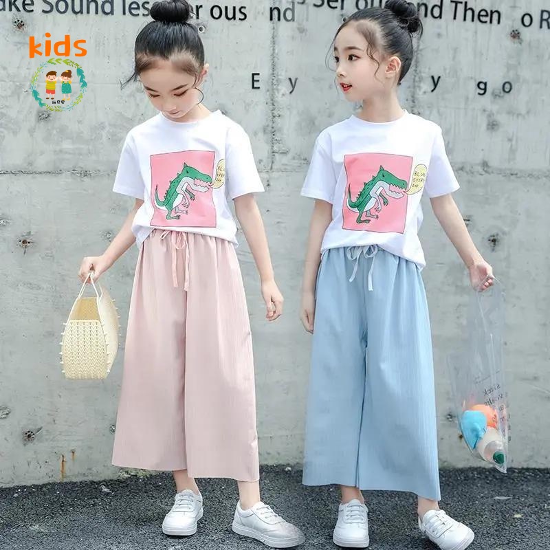 Set Áo Thun + Quần Short Thời Trang Mùa Hè 2022 Cho Bé 3-5-8-10-12-13 Tuổi