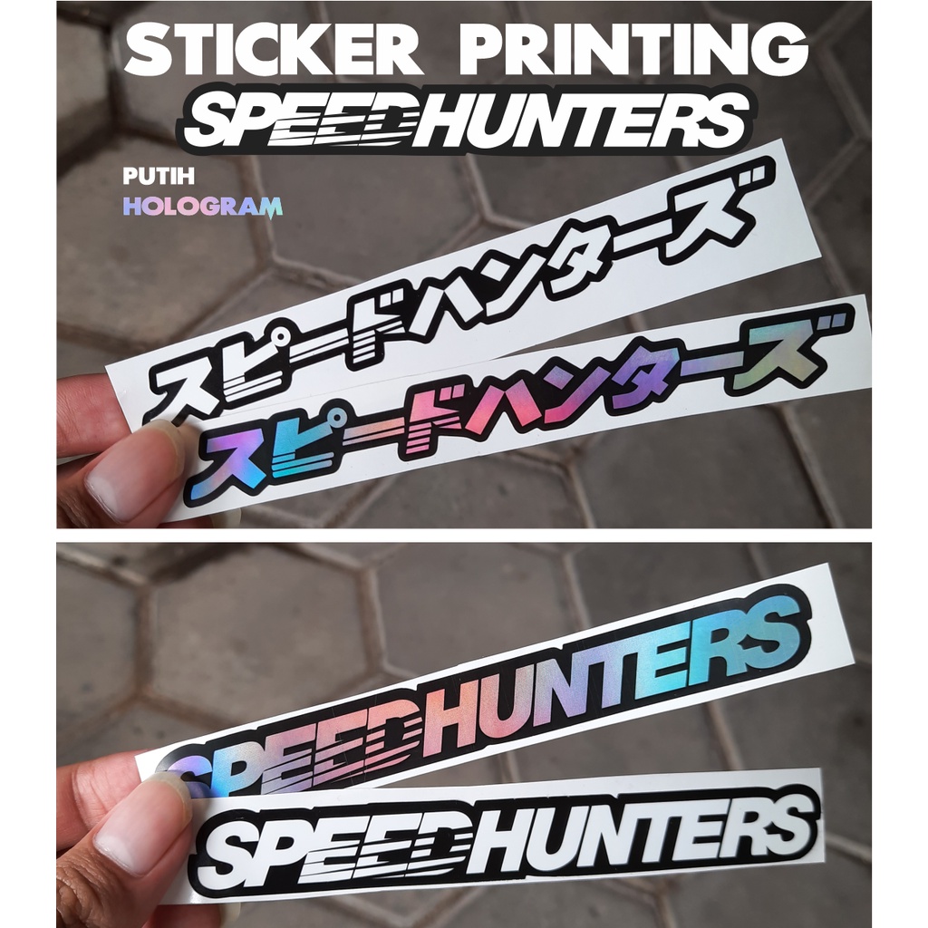Japanese SPEEDHUNTERS Visor Printing Sticker Hologram Sticker Speedhunter Print Cut Motorcycle Helmet Visor