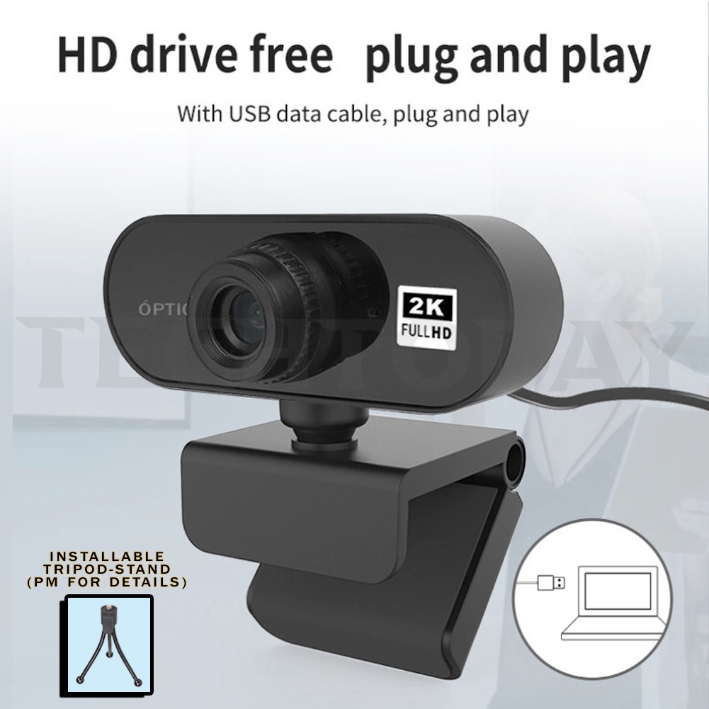 SG ReadyStock Óptica K Full HD MP P Webcam Computer PC WebCamera Microphone