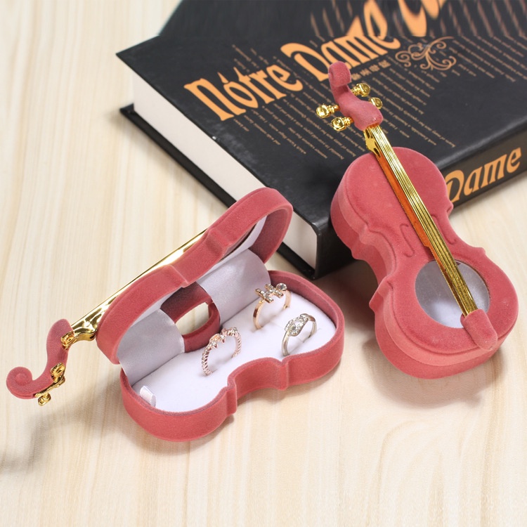 1 cutie cadou unică pentru violoncel, suport pentru bijuterii, cutie de catifea pentru verighete, cercei, colier, afișare și ambalare_voghion.com