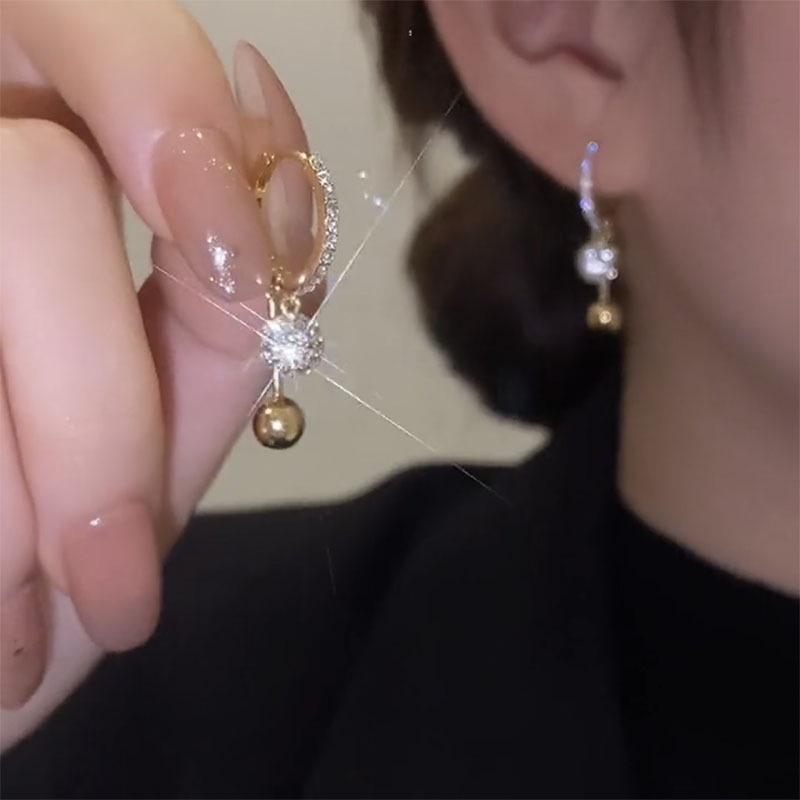 Orecchini con fibbie per orecchie con ciondolo con perline rotonde per le donne Nuovi regali di gioielli per feste di moda_voghion.com