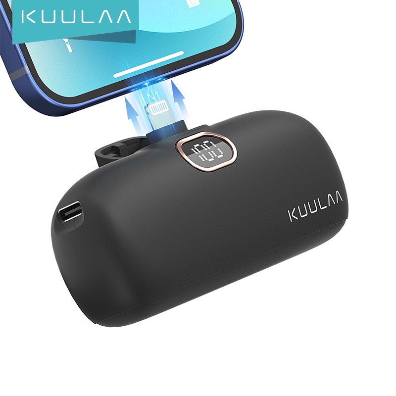 KUULAA Mini PD 18W Power Bank 5000mah Portable Charger External Battery Fast Charge Power Bank for Samsung iPhone 15 14 13 12 pro max
