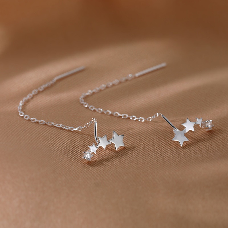 Orecchini pendenti a stella con nappa gioielli moda donna_voghion.com