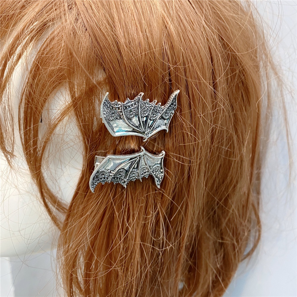 Halloween Vampire Devil Wings Bat Hairpin Alternative Small Duckbill Clip Punk Bangs Clip_voghion.com