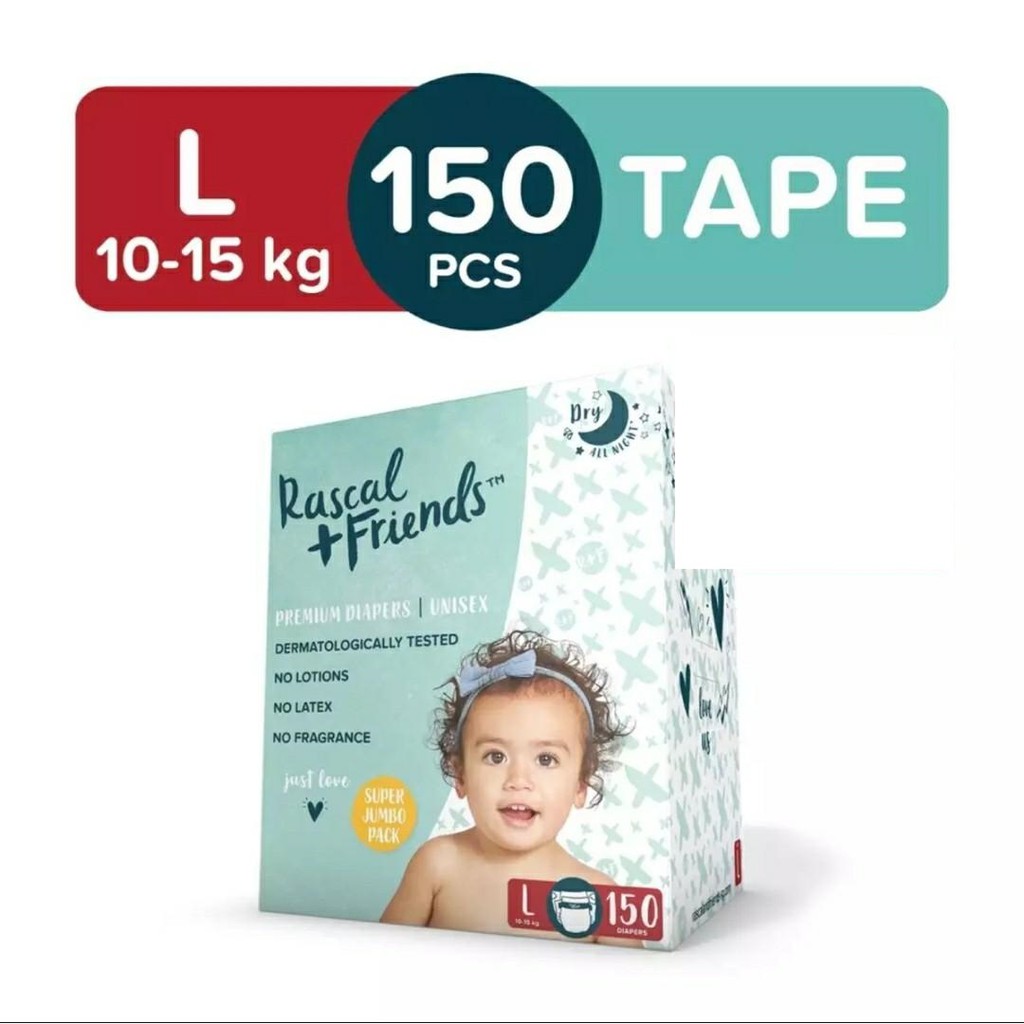 Rascal+Friends, L Tape Diapers - Case, Rascal + Friends, Rascal and Friends