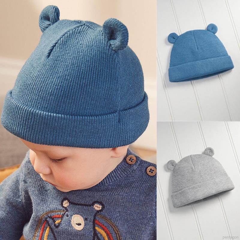 Cute Newborn 0-12 Months Baby Hat Boy Girl Beanies Cute Ears Bonnet Infant Cotton Hats Warm Hospital Cap