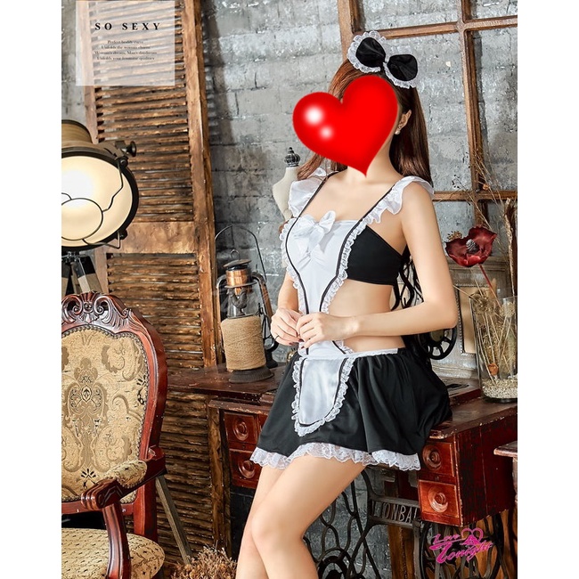 愛在今夜 女僕服 T9382-黑 性感睡衣 內睡衣 睡衣