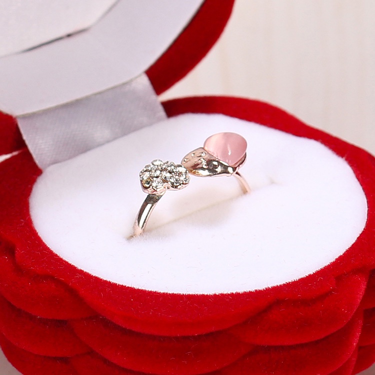 1pc Flower basket Velvet Wedding Engagement Ring Box Gift Box Holder for Earrings Necklace Display Jewelry case_voghion.com