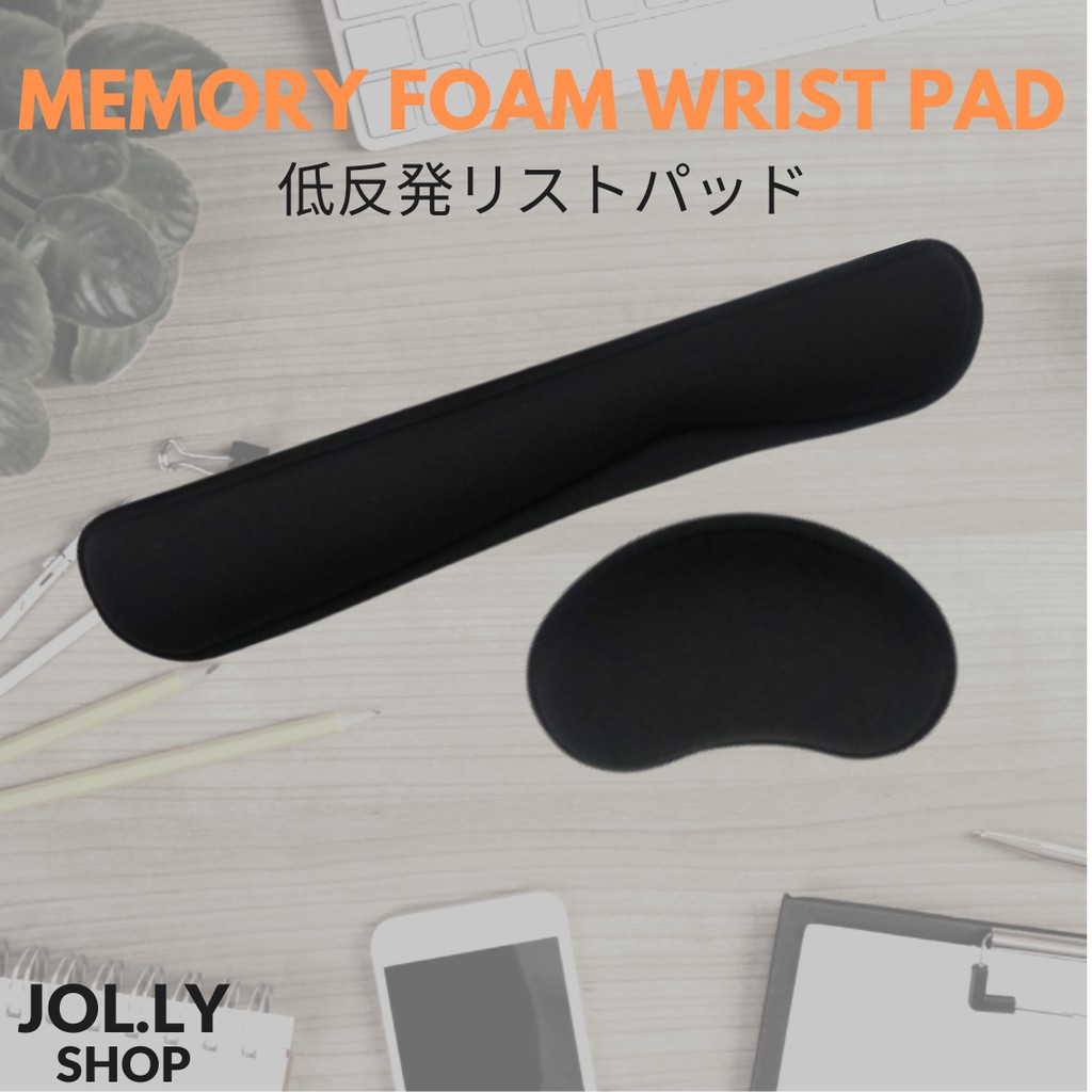 ?SG LOCAL STOCK? Lightweight Antiskid Memory Foam Set?Keyboard Mouse Wrist Rest Pad?