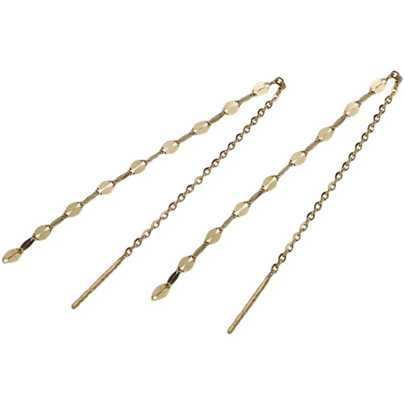 Tendance coréenne Long fil gland fil chaîne perles pendentifs balancent boucles d'oreilles droites suspendues boucles d'oreilles_voghion.com