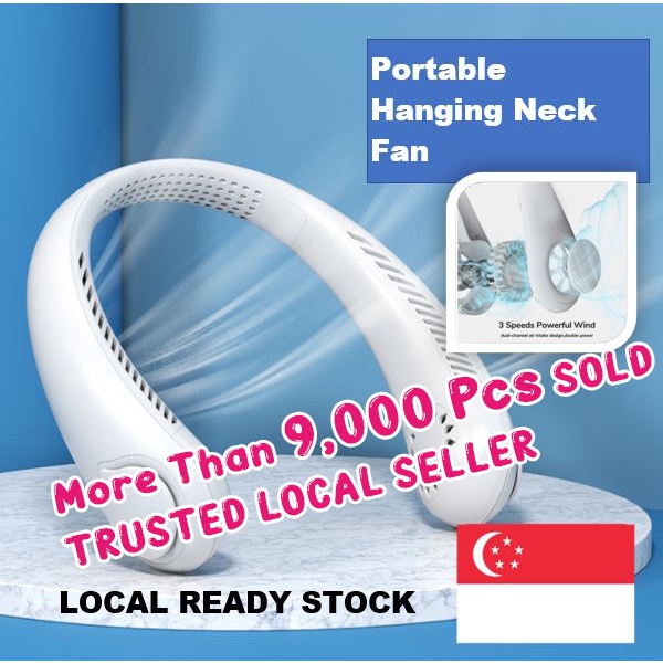 [SG SELLER ??] Leafless Fan USB Rechargeable Outdoor Cooling Portable Hanging Neck Fan