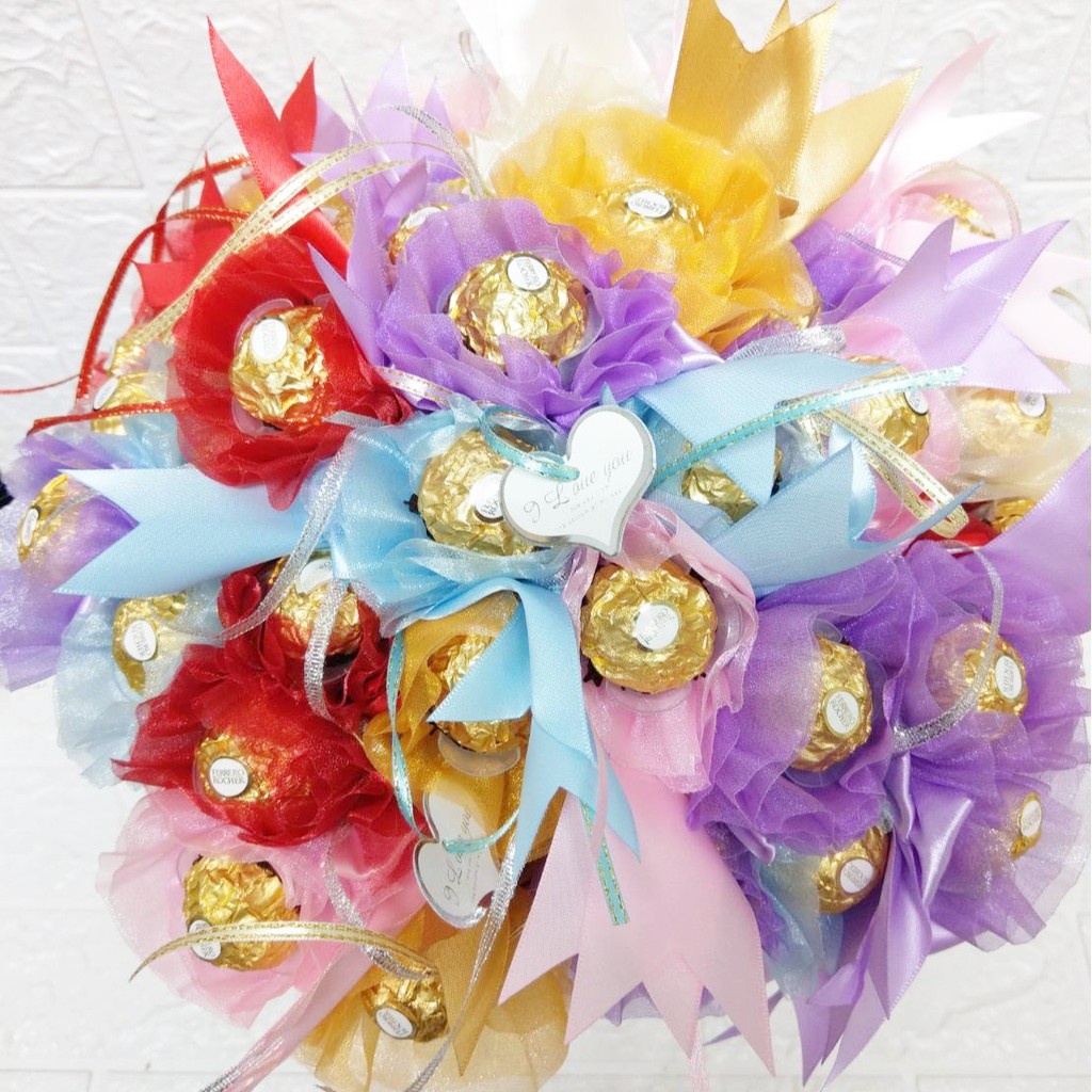 台灣現貨【金莎玫瑰花棒】巧克力花束DIY材料 花束插花 畢業告白送禮花藝資材不含巧克力 花藝材料