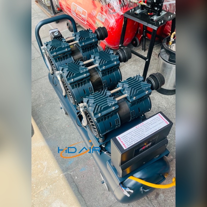 6HP 90L(2馬馬達3組)6汽缸無油式靜音220V空壓機 牙醫診所齒模 汽車美容工廠 非風霸 風神TOPONE 商品圖片 2