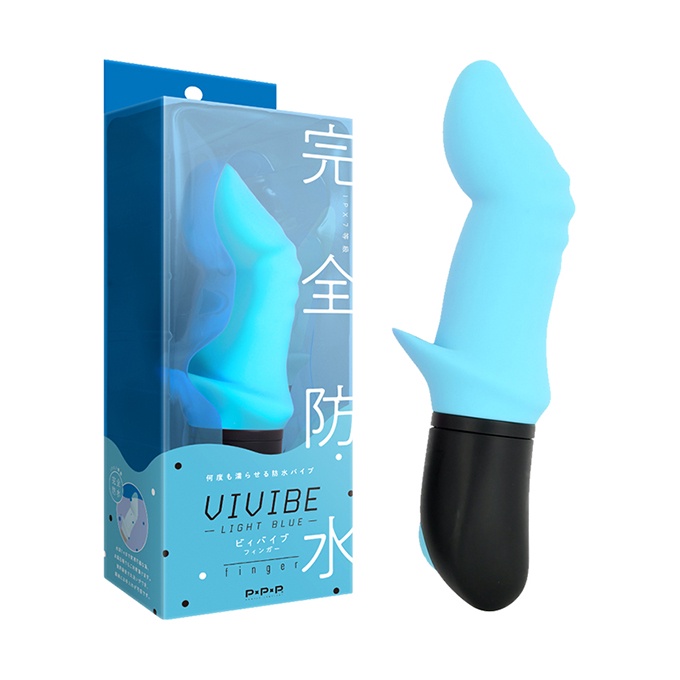 PxPxP VIVIBE藍色精靈9頻G點震動棒 完全防水 VIVIBE finger light blue