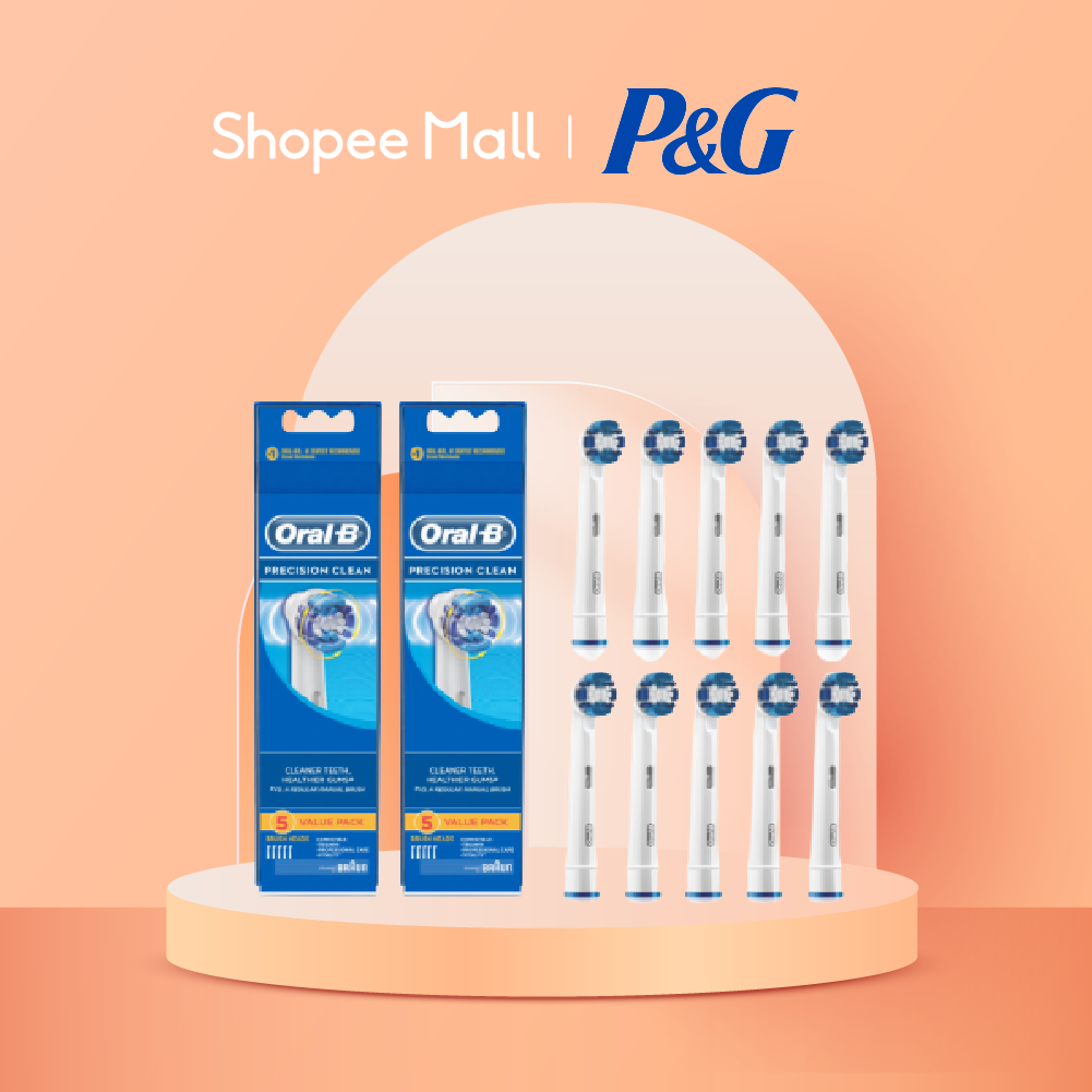 Shopee x P&G Brand Box - [Bundle of 2] Oral-B Precision Clean Replacement Brush Head Refill 5s x2 