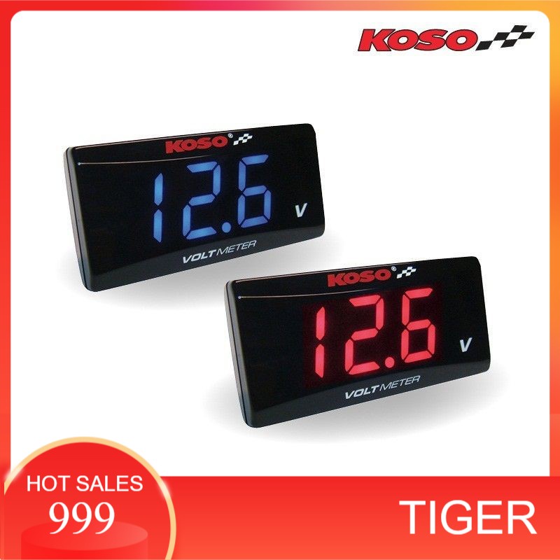 Koso Led Digital Voltmeter Motorcycle Display Mini 12v Universal Volt Meter Voltage Check Bateri Battery