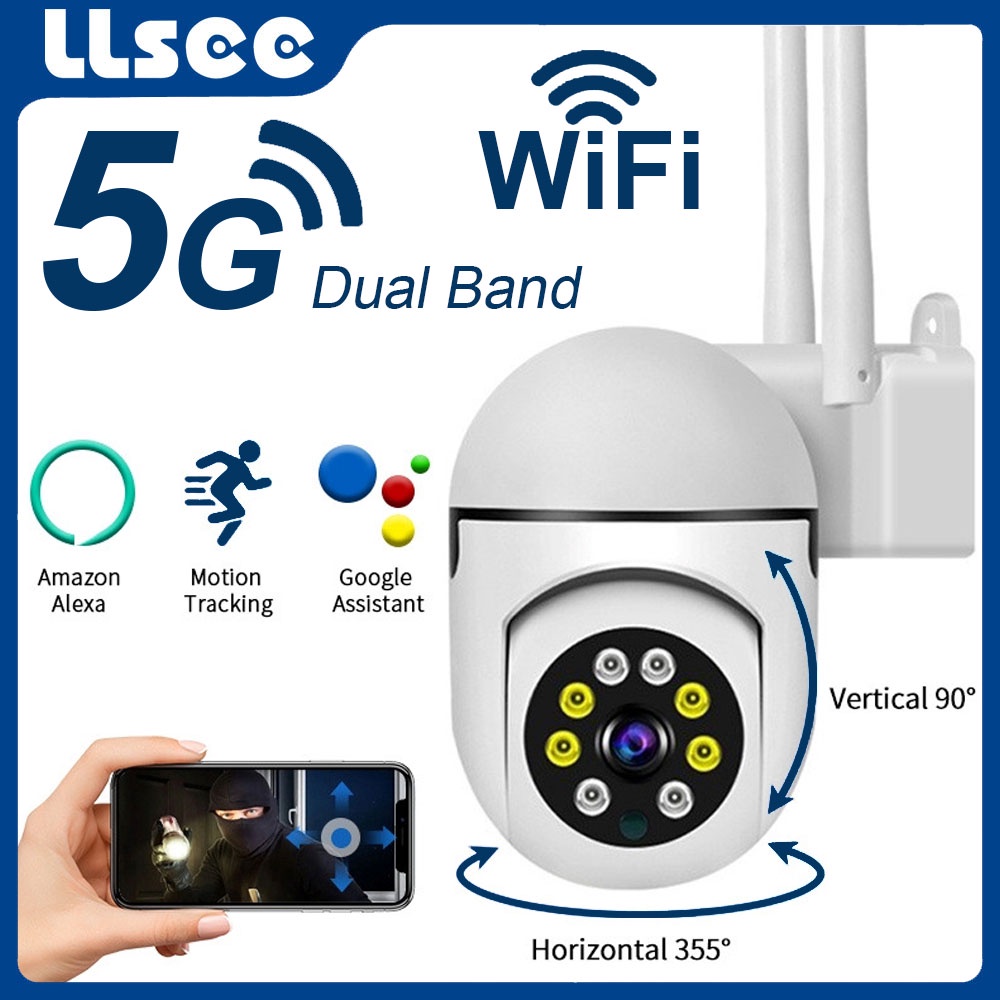 LLSEE Outdoor PTZ CCTV IP Security Camera Wireless WIFI 3MP HD 360° Waterproof Video Monitor mini camera