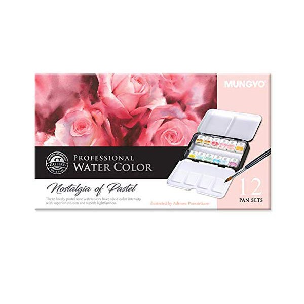 韓國 MUNGYO 馬卡龍色系水彩展示圖 1