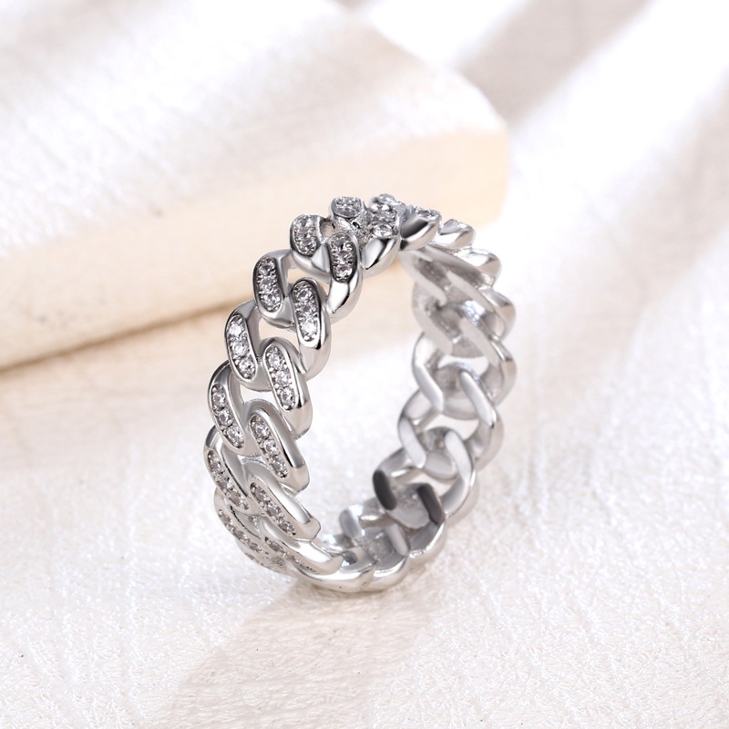 7mm Cuban Link Ring Kristall Zirkon Herren Punk Accesorios Rock Hip Hop Frauen Schmuck_voghion.com