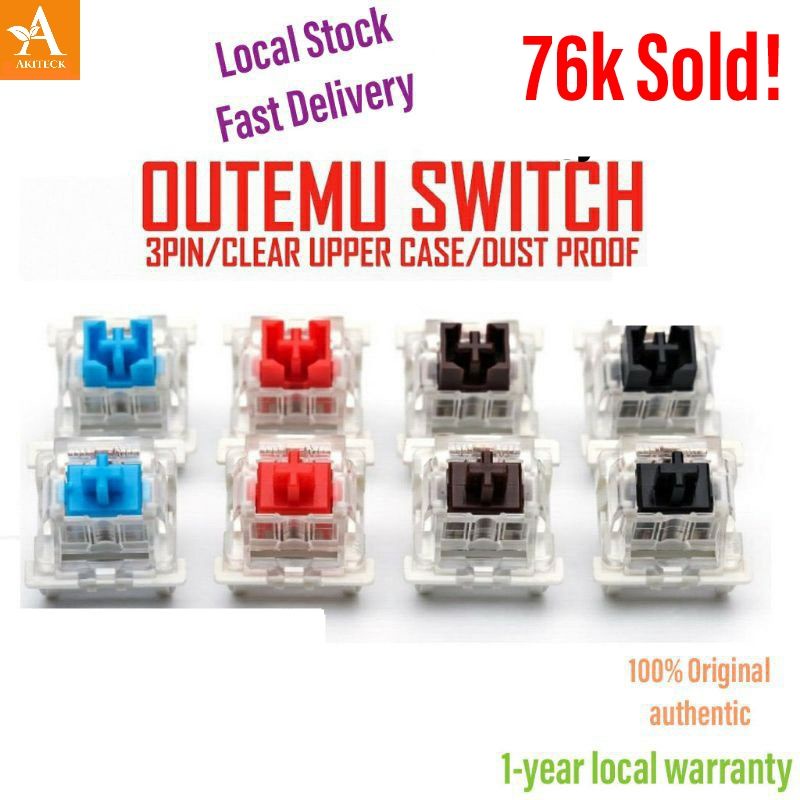 ? Mechanical Switch Outemu Upgrade 3 Pin Dustproof red blue brown black purple Replacement Gateron Cherry