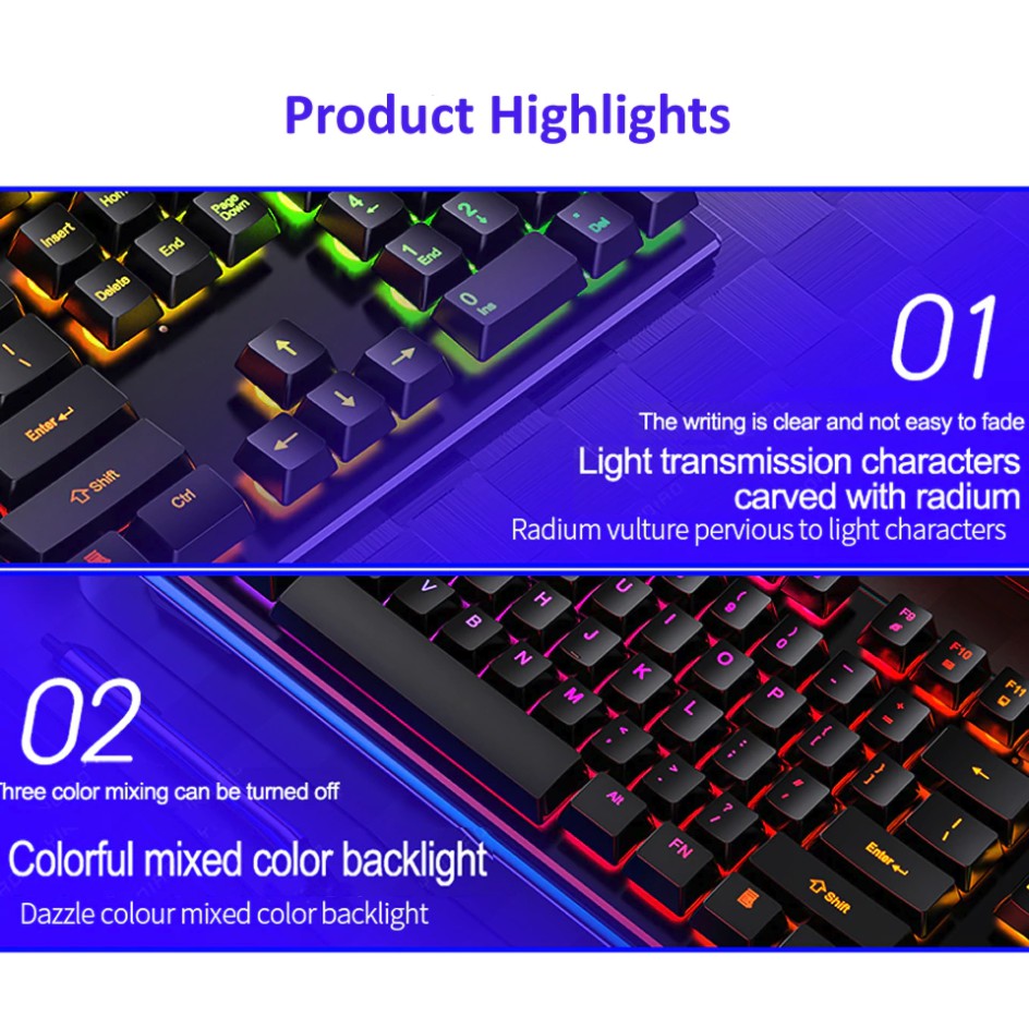 RGB 104 Keys Gaming Mechanical Touch Keyboard Led Backlit Usb Keyboard ...