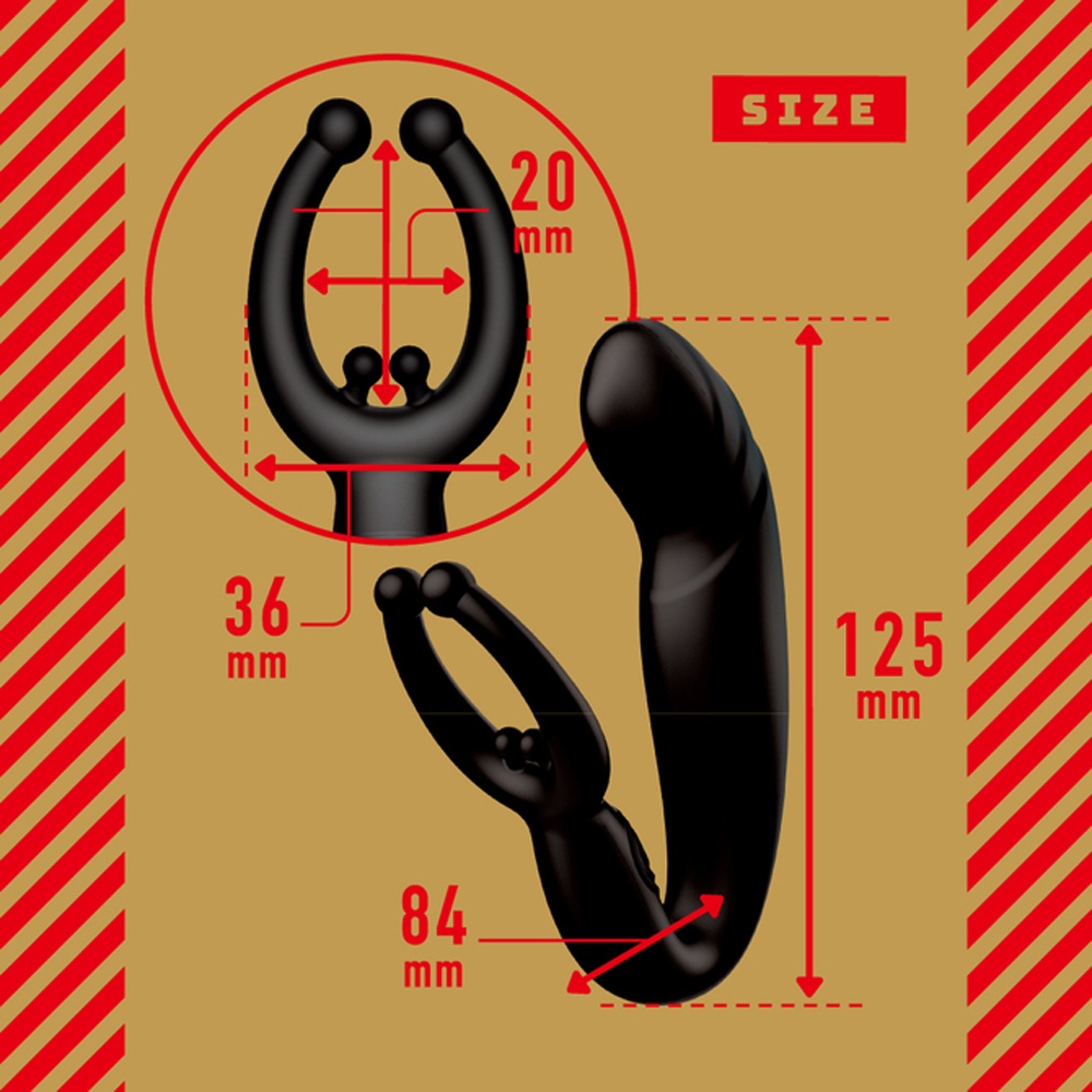 PxPxP 9頻震動 完全防水 遙控極限前立腺高潮後庭震動器 完全防水 遠隔絶頂 メスイキバックバイブ９ ヘドバン