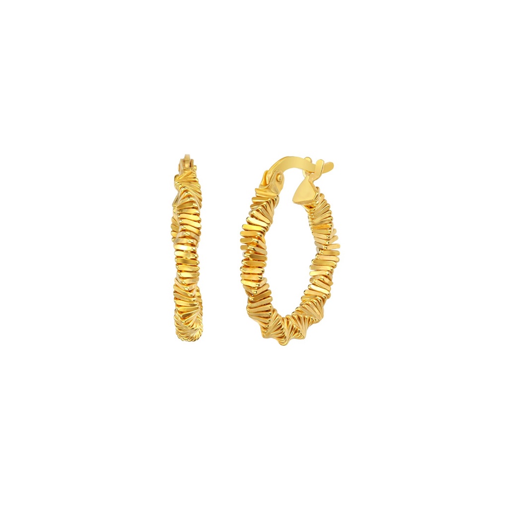 Goldheart 916 Gold Twisted Earrings