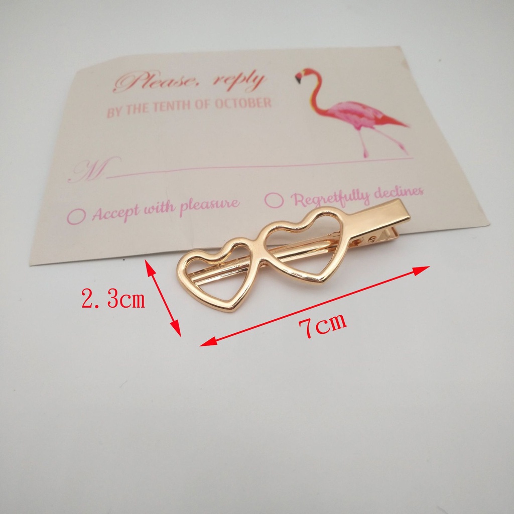 1pc {styles Random } ins Hairpin Metal Hollow Duckbill Clip Square Clip Pearl Hairclip DIY Hair Accessories_voghion.com