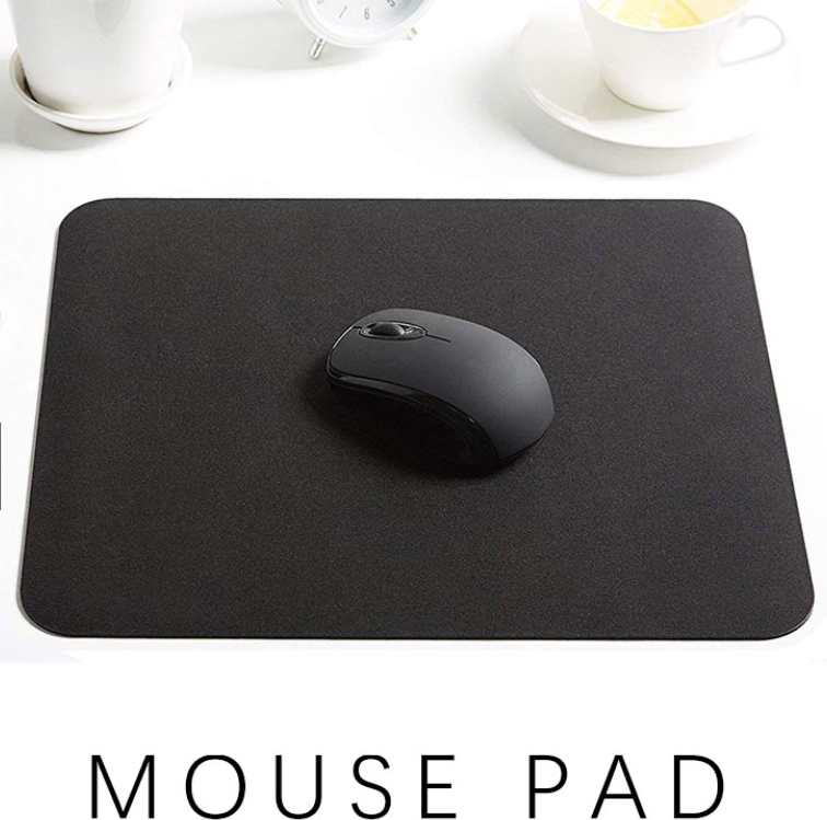 High-Quality 18*22cm Black Desk Mat Mouse Pad/ Boundless Design Non-Slip  Computer Tablet Laptop Mouse Pads/Antislip Speed Control Locking Edge Black Mouse Mat