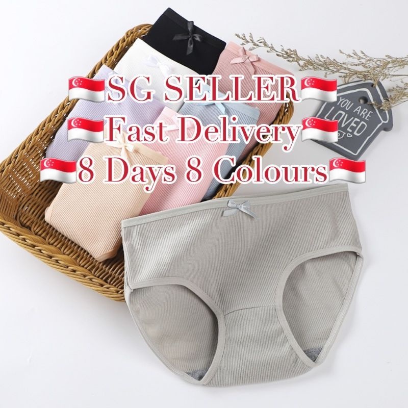 [SG Seller] FW2 Breathable Underwear Women Panties Middle Waist