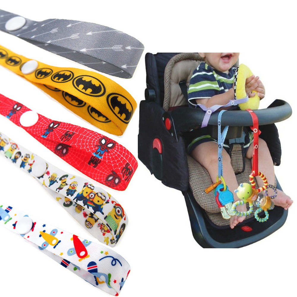 5pcs Baby Stroller Bottles Sippy Cups Toys Holder Anti-Lost Tape