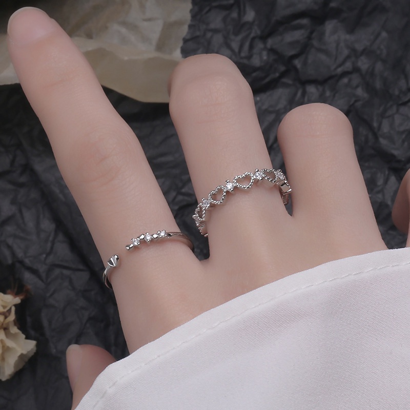 Peach Heart Ring With Zircon - Elegant Open Adjustable Ring_voghion.com