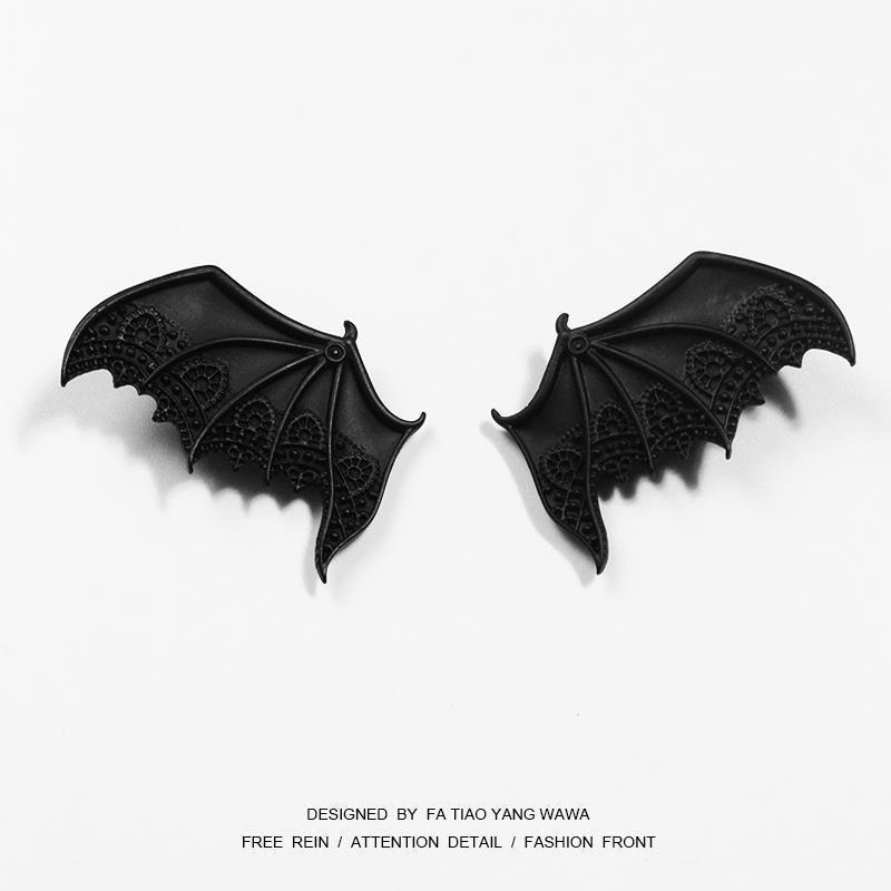 Halloween Vampire Devil Wings Bat Hairpin Alternative Small Duckbill Clip Punk Bangs Clip_voghion.com