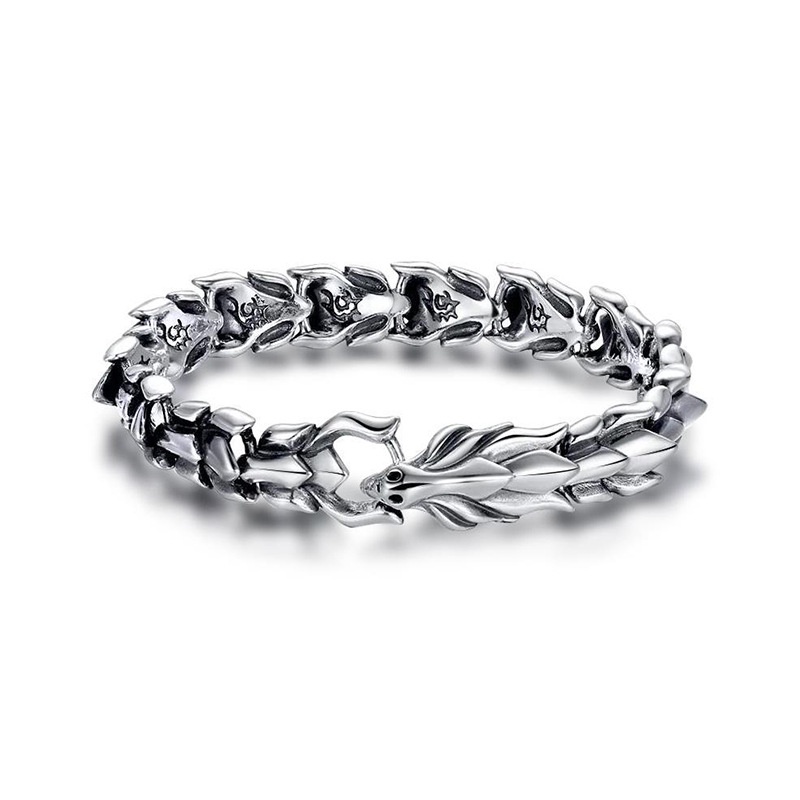Bracciale osso di drago da uomo stile punk retro gioiello_voghion.com