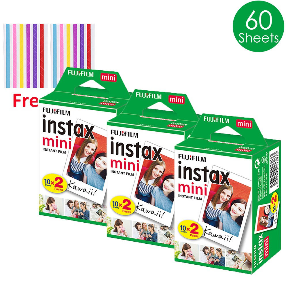 【Exp:03-2024】10-60 Sheets FUJI White Film Photo For Fujifilm Instax MIni 25 7s 8 8+ 9 11 70 90 Liplay Link