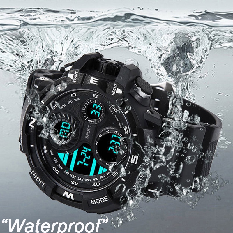 Men's Tactical Sports Watch, 50M Waterproof Digital Altimeter For Outdoor Military Gym Activities