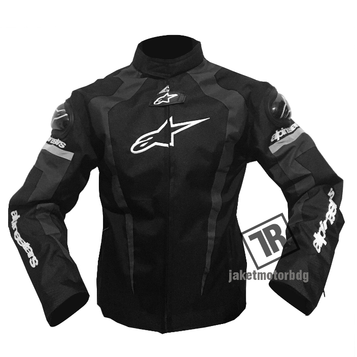 Aln STD Black Motorcycle Jacket with Shoulder Protection and Back Protection