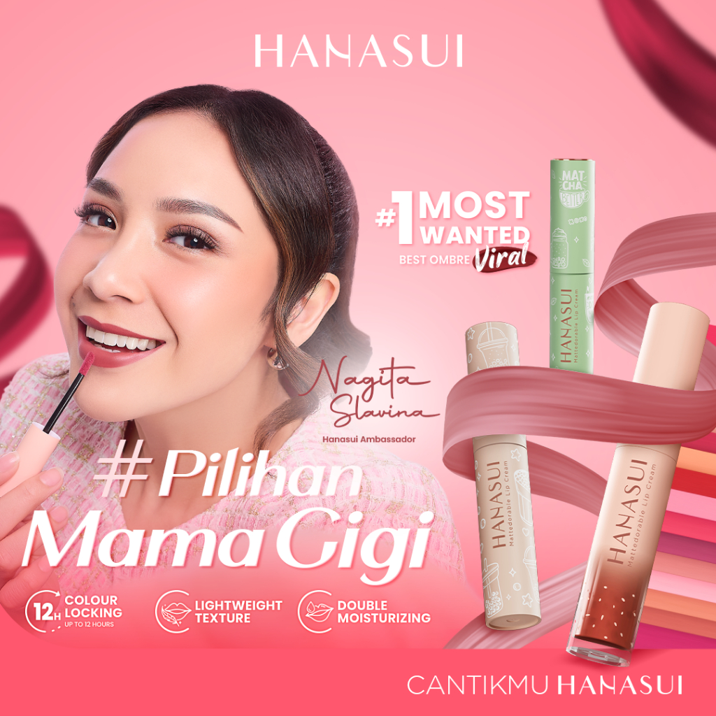 Original Hanasui Mattedorable Lip Cream Tint Boba LipCream Matte Tintdorable LipTint Matcha Vinyl