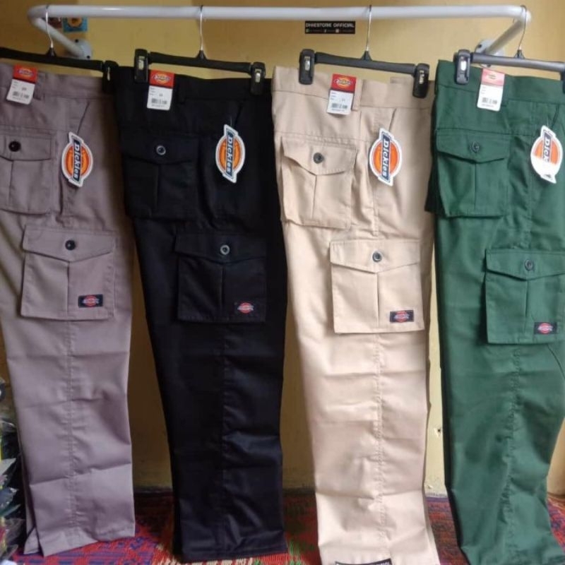 Family Size Dickies Multi pocket Cargo pants unisex Slim fit .28 Sampai 49