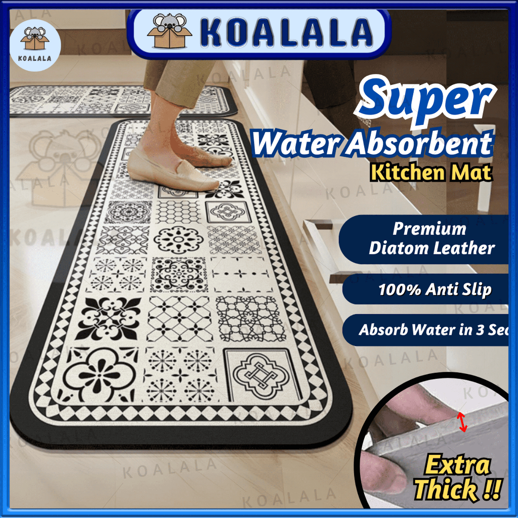Long Absorbent Bath Mat Alas Kaki Karpet Antislip Floor Mat Fast Dry Floor Diatom Mat Karpet