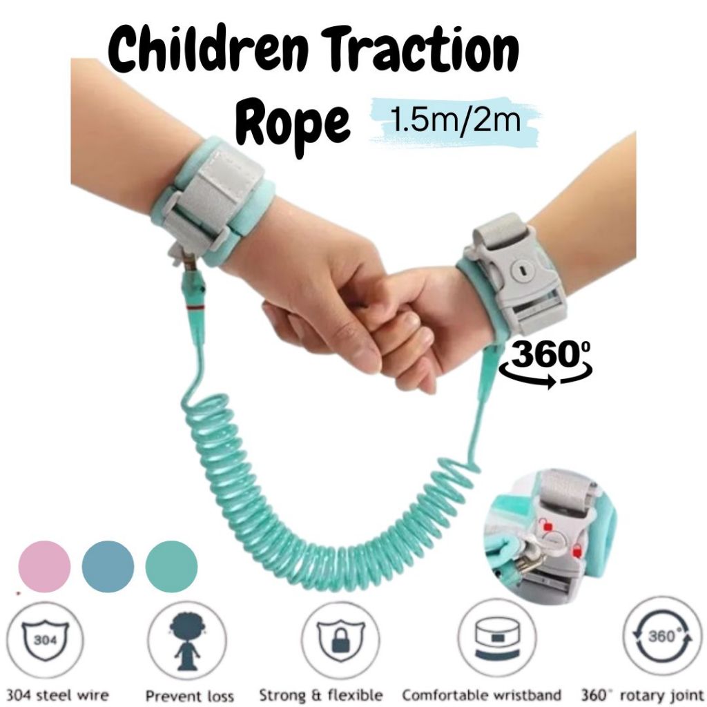 Kids Safety Anti Lost Kids Safety Vest Wrist Reflective Link for Kids Safety Harness Leash Lock 防走失手環