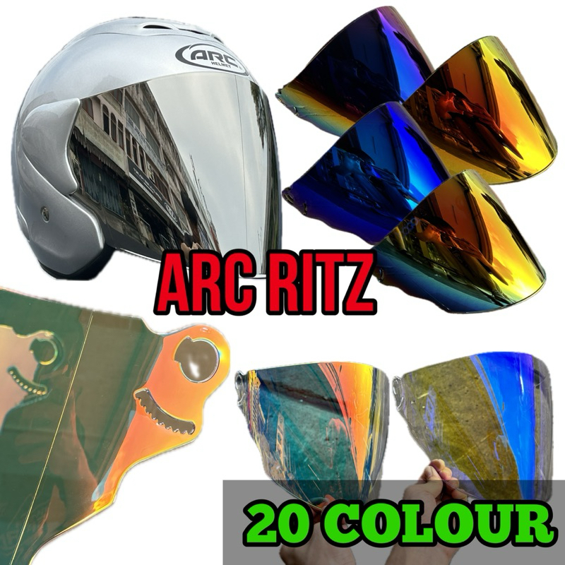 SIANG MALAM ANTI UV VISOR ARC RITZ HELMET ARC RAM REVO RED BLUE PURPLE TITAN GREEN ORANGE DARK GREY SMOKE 2 tone modern