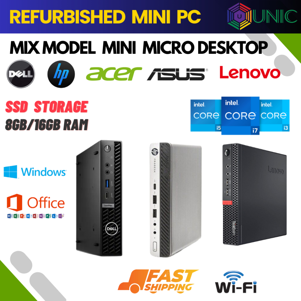 PC set / full set/Dell Mini Desktop AMD i5 i7 PC