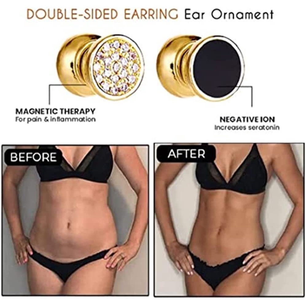 Magnetic Stud Earrings With Pearl Stone And Clip For Non-pierced_voghion.com