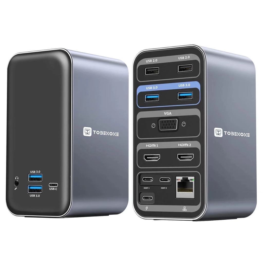 UDS009 Docking Station Dual Monitor 13-In-2 Triple Display USB-C Hub for MacBook Pro/Air